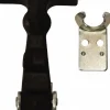 Hood Door Latch: 4" OAL, 2.38" OAW, 1/2" OAH, Rubber, Plain Finish