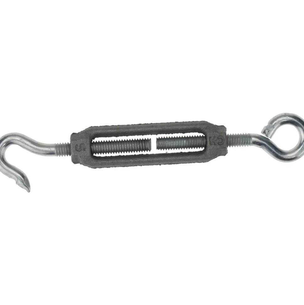112 (Hook) & 96 (Eye) Lb Load Limit, 5/16" Thread Dia, 2-9/16" Take Up, Aluminum Hook & Eye Turnbuckle