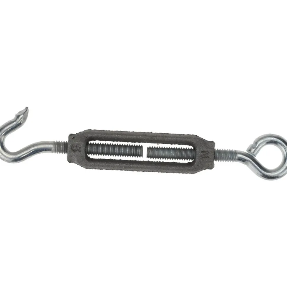 112 (Hook) & 96 (Eye) Lb Load Limit, 5/16" Thread Dia, 2-9/16" Take Up, Aluminum Hook & Eye Turnbuckle