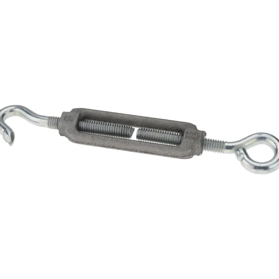 112 (Hook) & 96 (Eye) Lb Load Limit, 5/16" Thread Dia, 2-9/16" Take Up, Aluminum Hook & Eye Turnbuckle