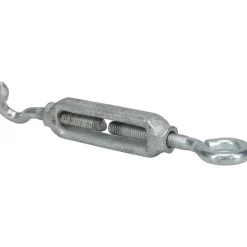 112 (Hook) & 96 (Eye) Lb Load Limit, 5/16" Thread Dia, 2-9/16" Take Up, Malleable Iron Hook & Eye Turnbuckle