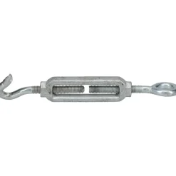 112 (Hook) & 96 (Eye) Lb Load Limit, 5/16" Thread Dia, 2-9/16" Take Up, Malleable Iron Hook & Eye Turnbuckle