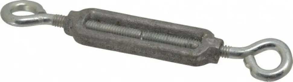 68 (Hook) & 74 (Eye) Lb Load Limit, 1/4" Thread Dia, 2-1/4" Take Up, Aluminum Hook & Eye Turnbuckle