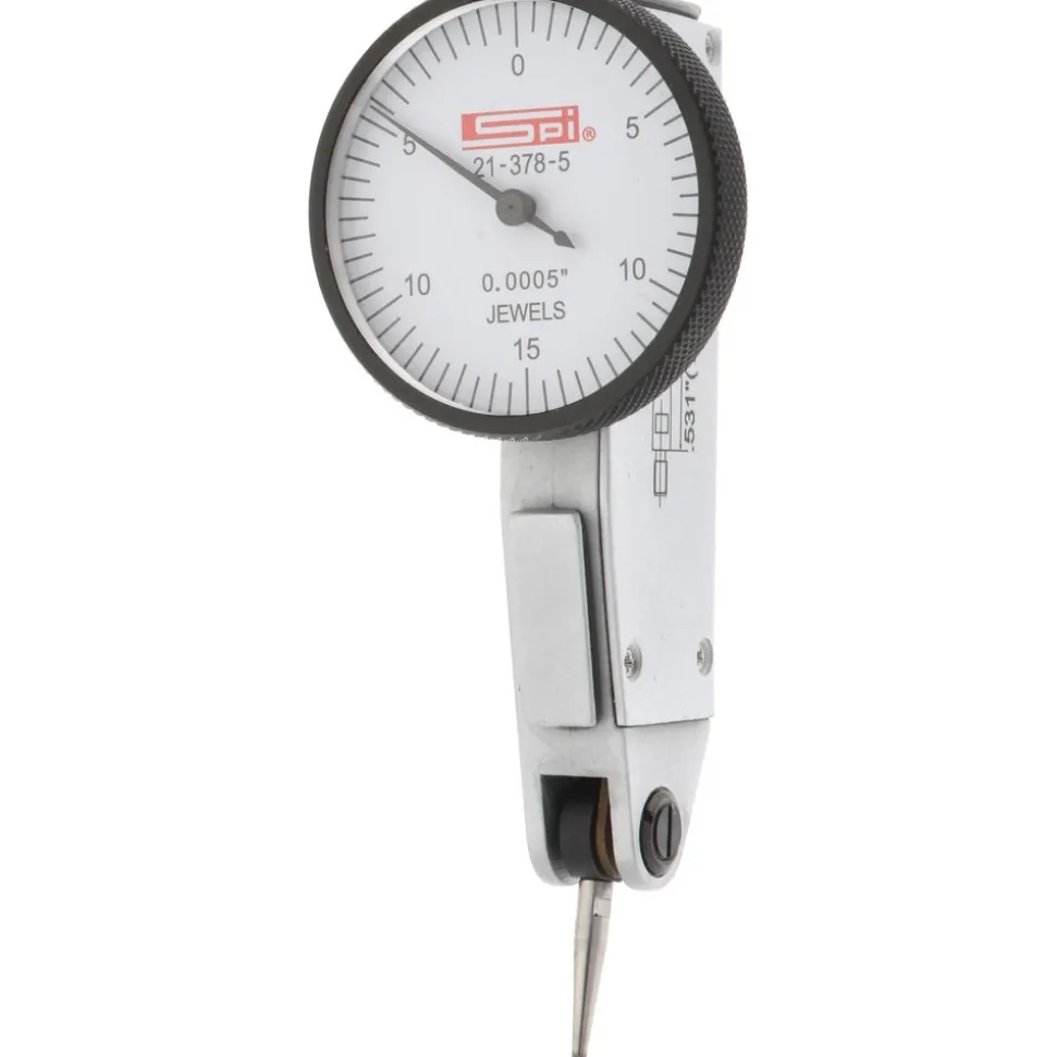 Horizontal Dial Test Indicator: 0.0300" Max, 0-15-0 Dial Reading, 0.000500" Accuracy
