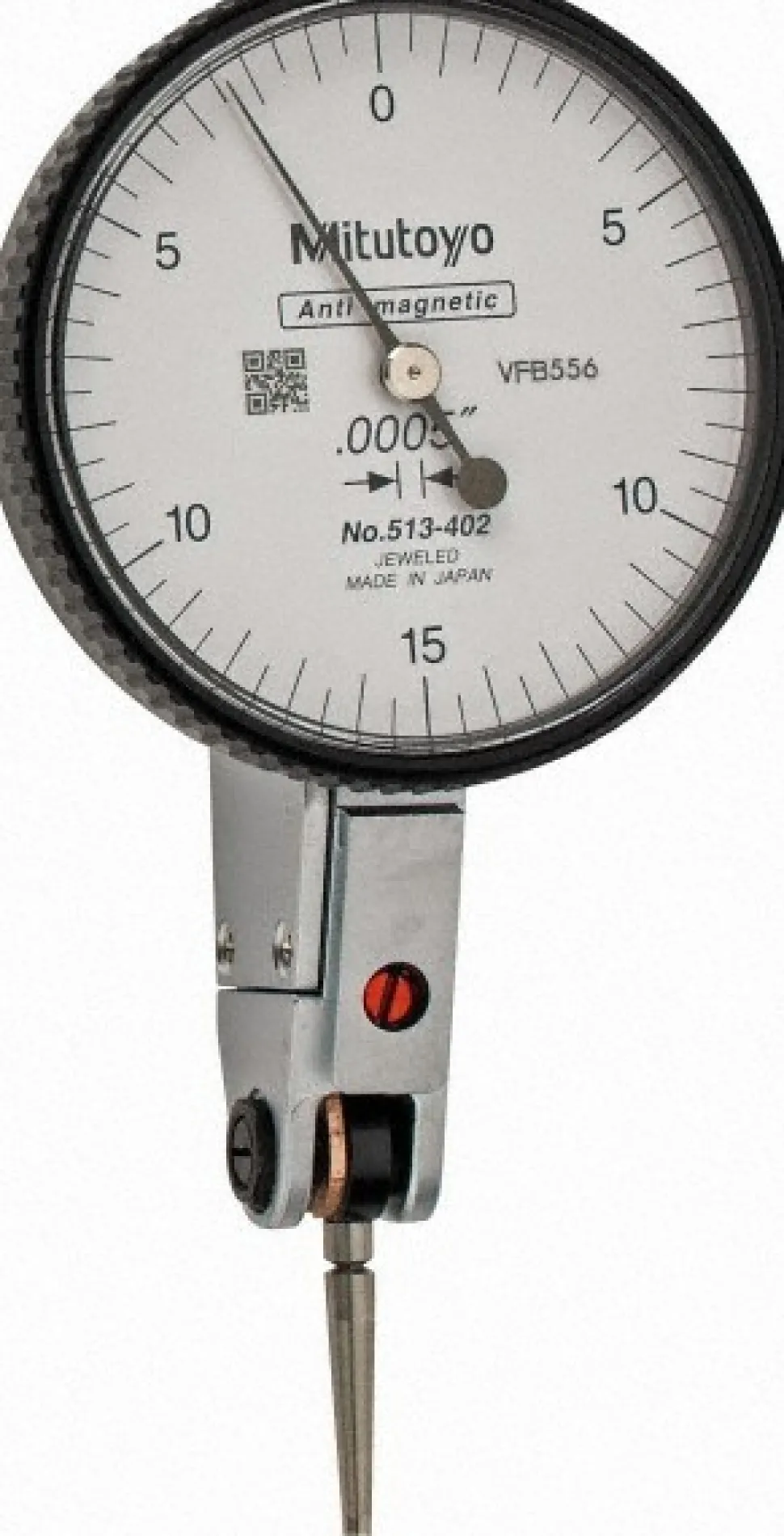 Horizontal Dial Test Indicator: 0.0300" Max, 0-15-0 Dial Reading, 0.000500" Accuracy