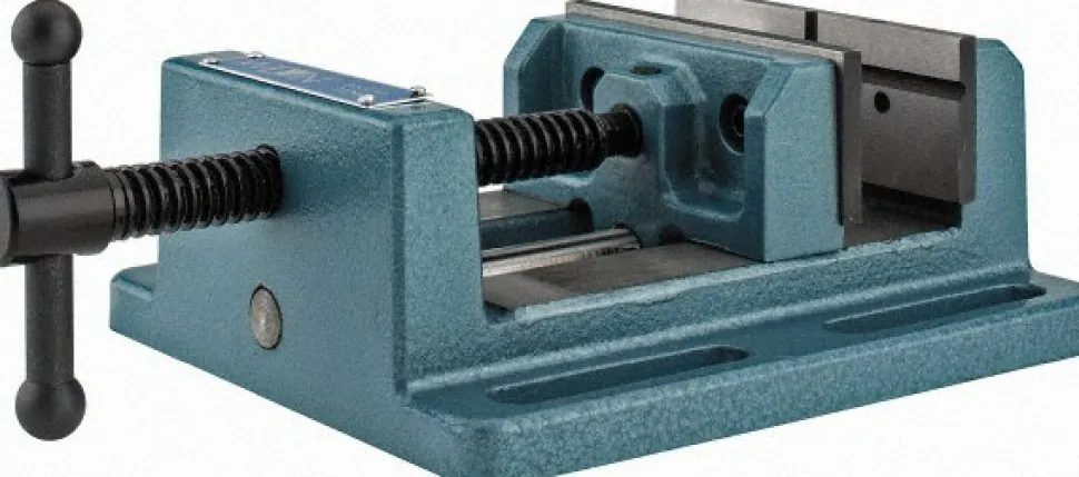 Horizontal Drill Press Vise: 4" Jaw Width, 4" Jaw Opening
