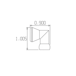 1/4" Hose Inside Dia, Coolant Hose Elbow