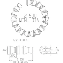 5' Hose Length, 1/4" Hose ID, Coolant Hose