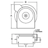 Hose Reel with Hose: 3/8" ID Hose x 25', Spring Retractable