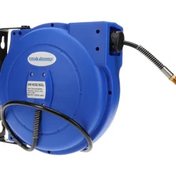Hose Reel with Hose: 1/4" ID Hose x 33', Spring Retractable
