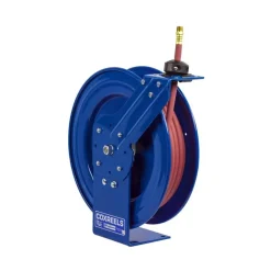 Hose Reel with Hose: 3/8" ID Hose x 50', Spring Retractable