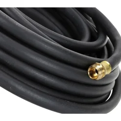 Hot Water Garden Hose: 50 ft, 3/4" GHT Thread, Black, Rubber, 425 psi
