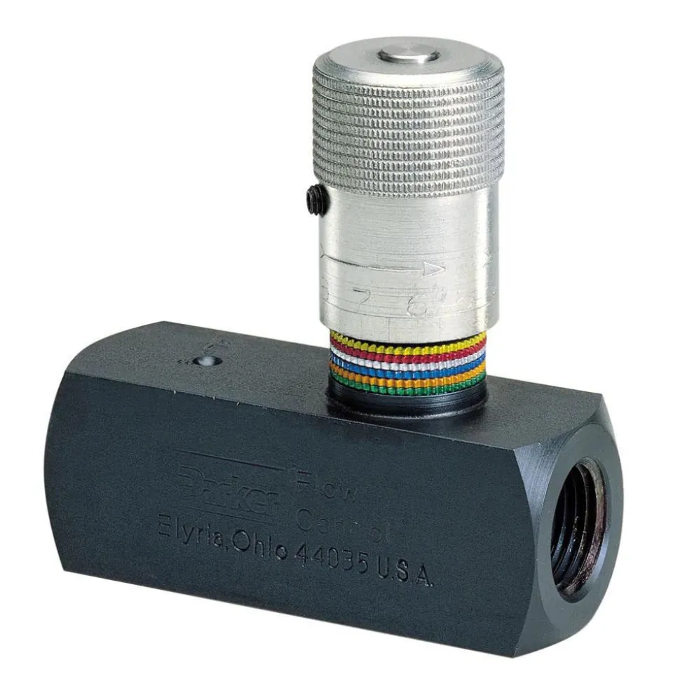 Hydraulic Control Valve: 1/4" Inlet, 1/4-18 Thread, 5 GPM, 2,000 Max psi