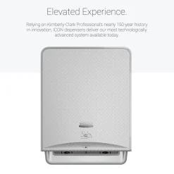 ICON Automatic Hard Roll Towel Dispenser, with Silver Mosaic Design Faceplate, 16.53