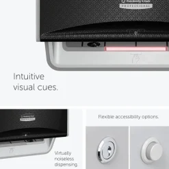 ICON Automatic Hard Roll Towel Dispenser, with Black Mosaic Design Faceplate, 16.53