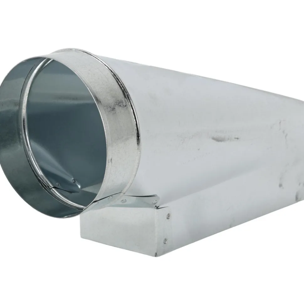 6" ID, Galvanized Duct End Register Boots