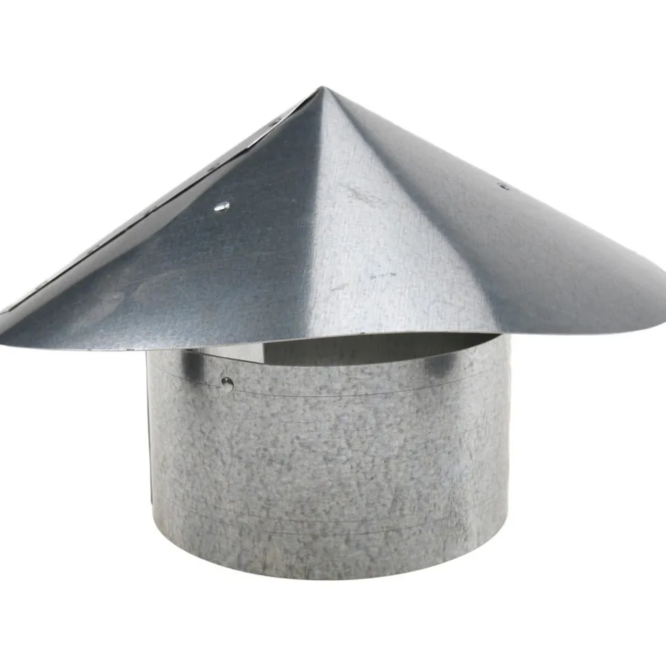 6" ID, Galvanized Duct Rain Caps