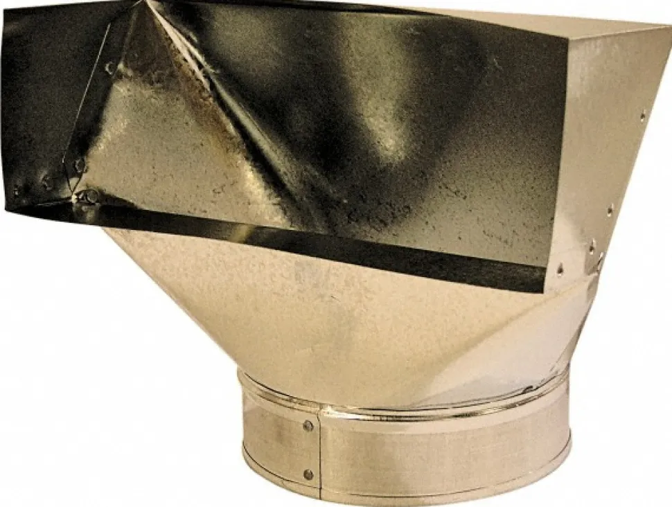 4" ID, Galvanized Duct Register Boots 90 Degree