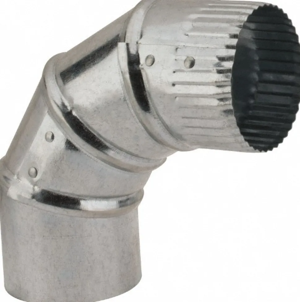 3" ID, Galvanized Duct Round Adjustable Elbows
