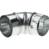4" ID, Galvanized Duct Round Adjustable Elbows