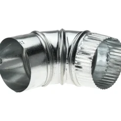4" ID, Galvanized Duct Round Adjustable Elbows