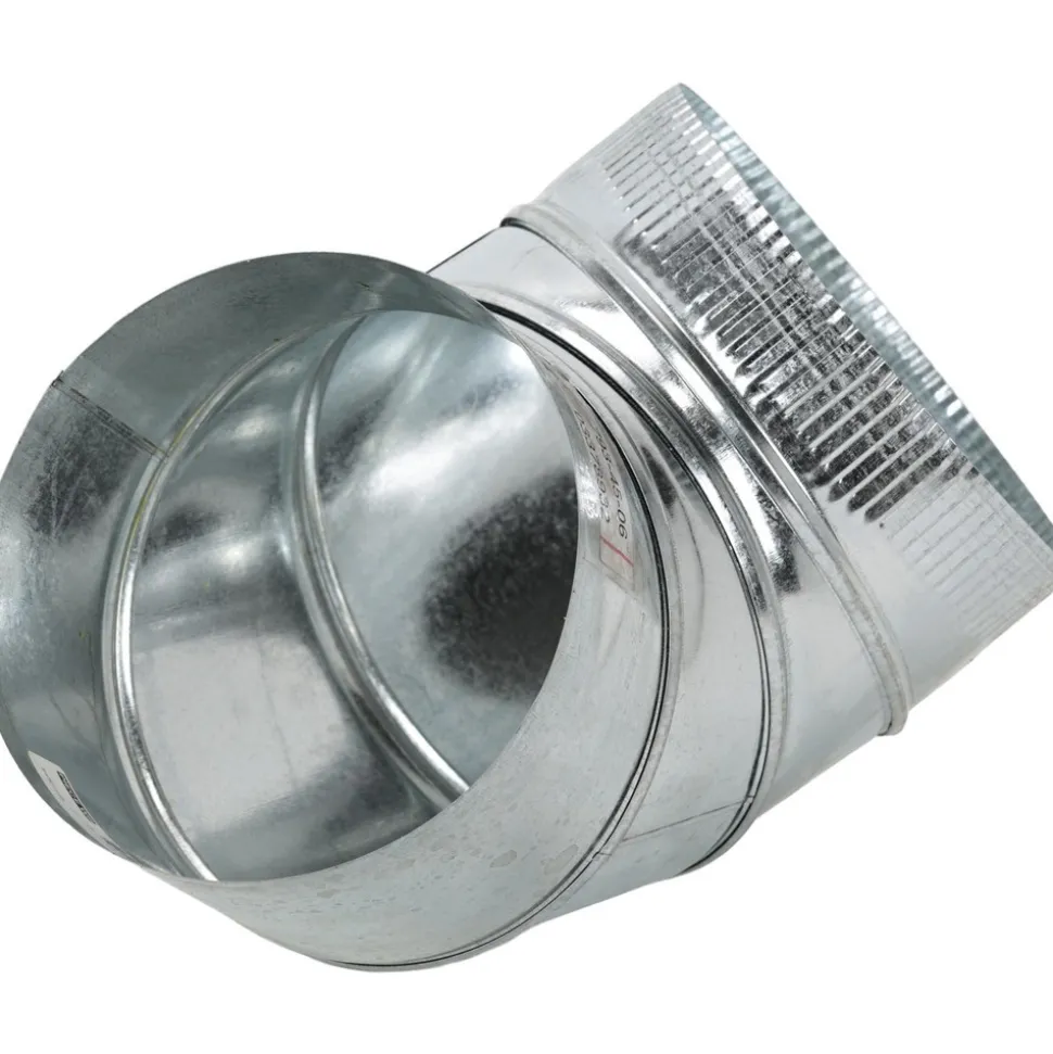 8" ID, Galvanized Duct Round Adjustable Elbows