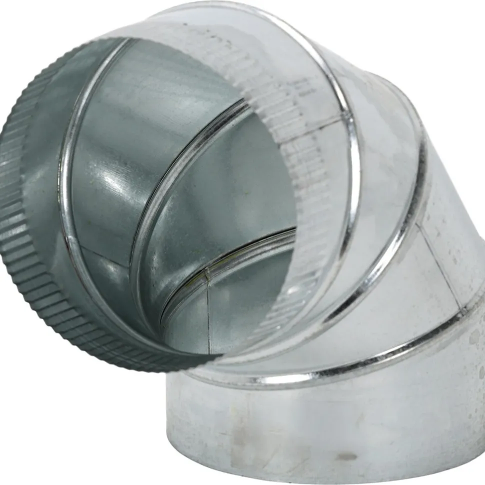 8" ID, Galvanized Duct Round Adjustable Elbows