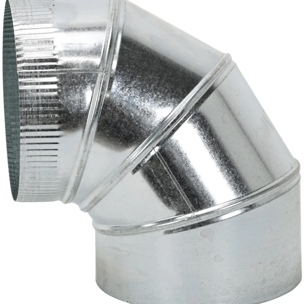 8" ID, Galvanized Duct Round Adjustable Elbows
