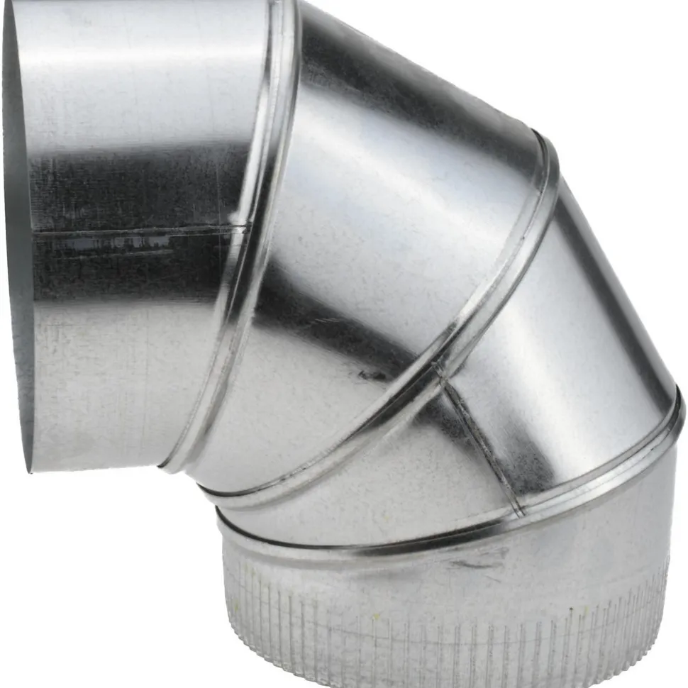 8" ID, Galvanized Duct Round Adjustable Elbows