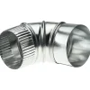 4" ID, Galvanized Duct Round Adjustable Elbows