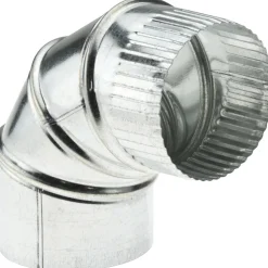 4" ID, Galvanized Duct Round Adjustable Elbows