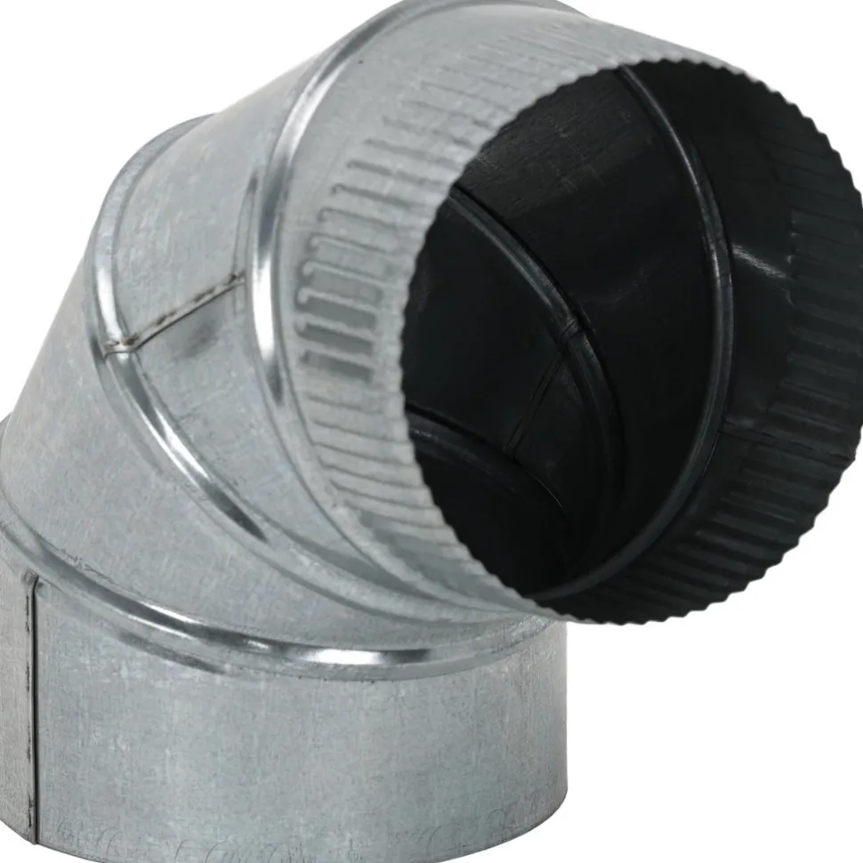 6" ID, Galvanized Duct Round Adjustable Elbows