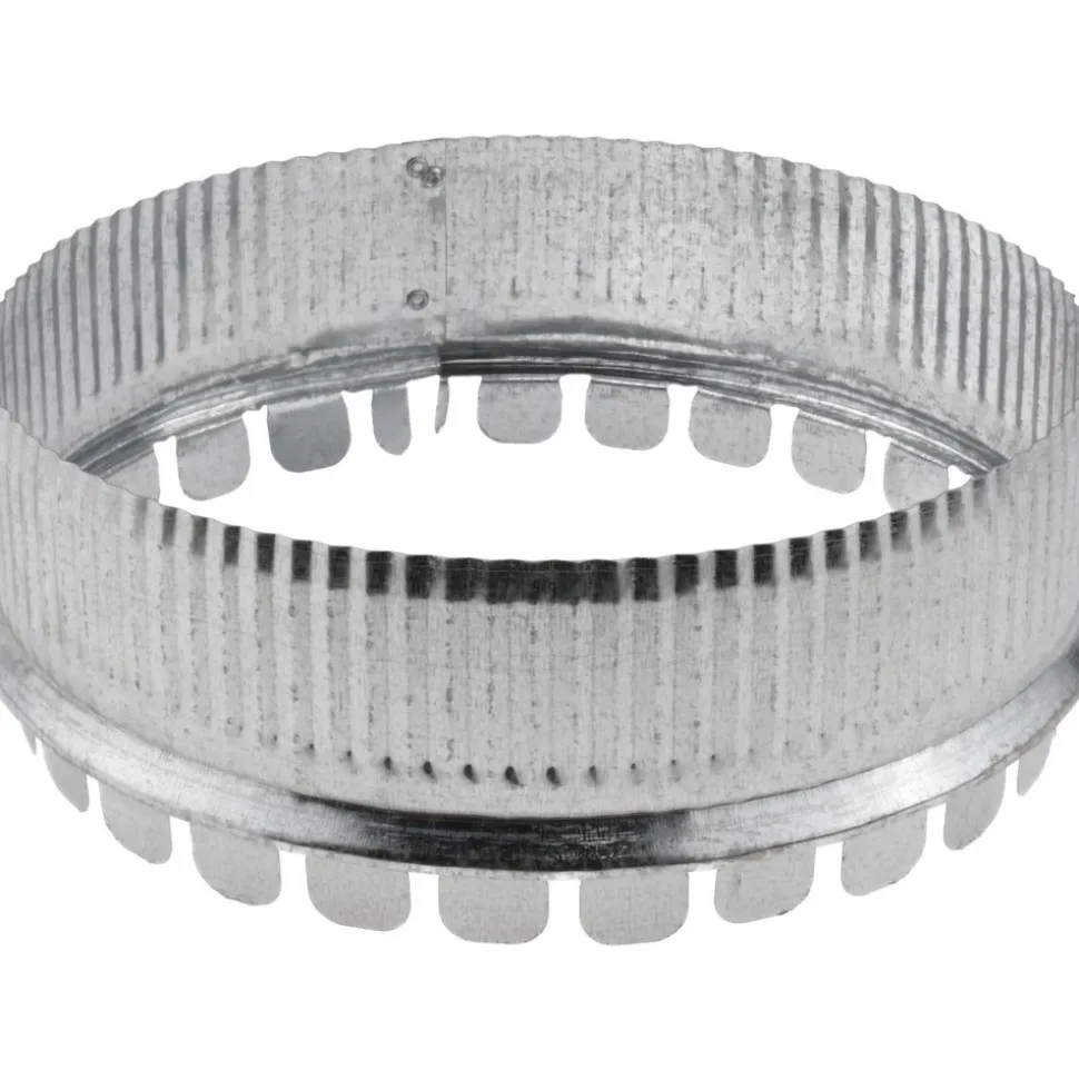 8" ID, Galvanized Duct Round Starting Collar