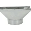 6" ID, Galvanized Duct Straight Stack Boots