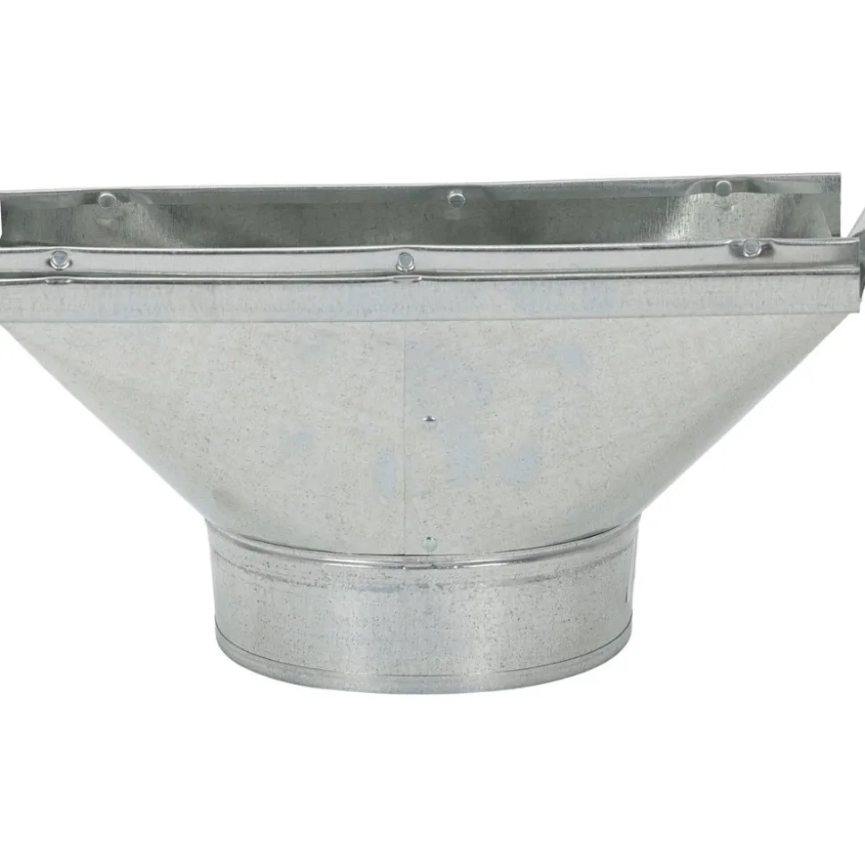 6" ID, Galvanized Duct Straight Stack Boots