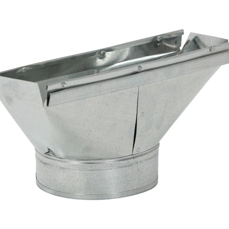 6" ID, Galvanized Duct Straight Stack Boots