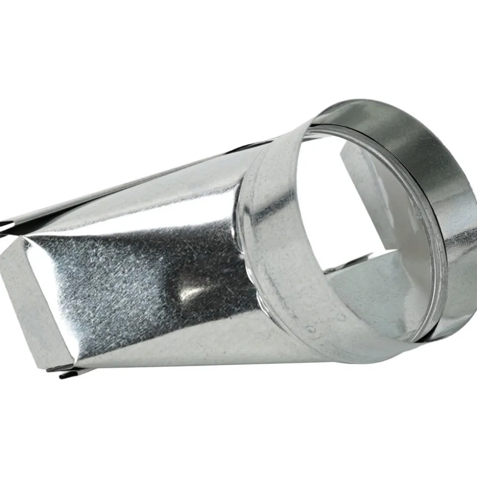 6" ID, Galvanized Duct Straight Stack Boots