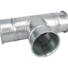 4" ID, Galvanized Duct T-Branch