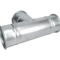 4" ID, Galvanized Duct T-Branch