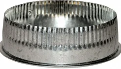 8" ID, Galvanized Duct Tee Covers with Crimp