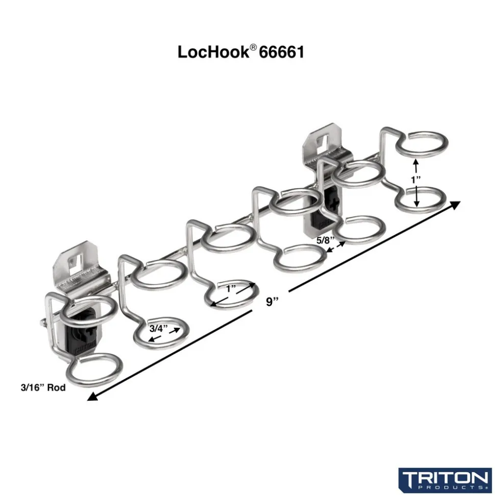 3/4" ID, Multi-ring Tool Holder Pegboard Hook