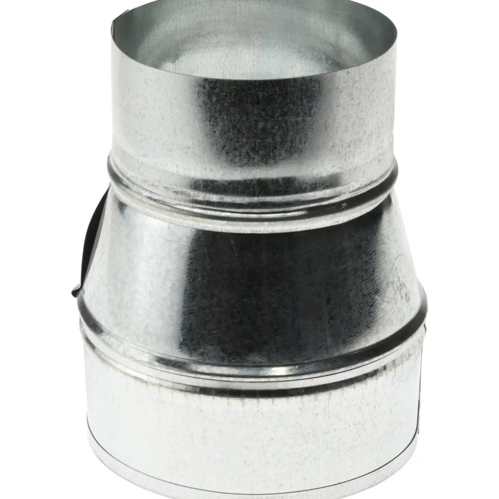 5" ID, 4" Reduced ID, Galvanized Duct Tapered Reducers w/o Crimp