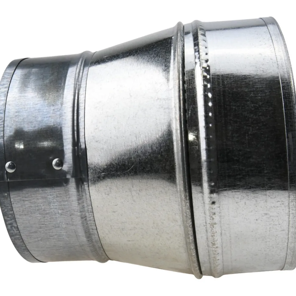 6" ID, 5" Reduced ID, Galvanized Duct Tapered Reducers w/o Crimp