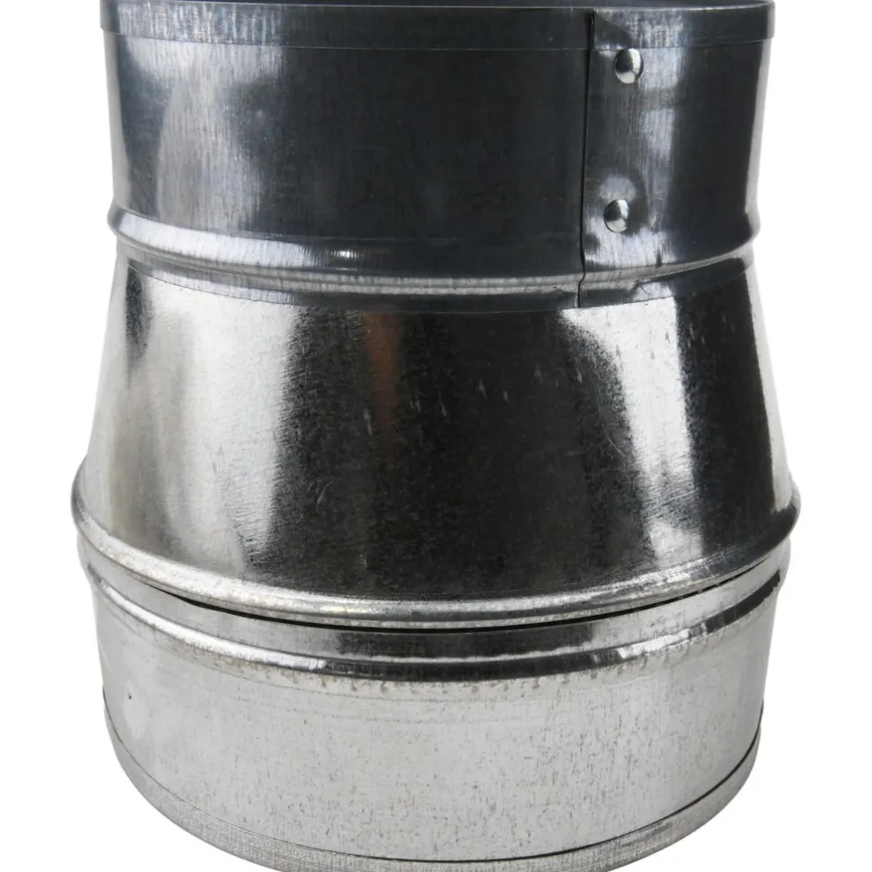 6" ID, 5" Reduced ID, Galvanized Duct Tapered Reducers w/o Crimp