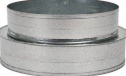 7" ID, 6" Reduced ID, Galvanized Duct Shortway Reducer w/o Crimp