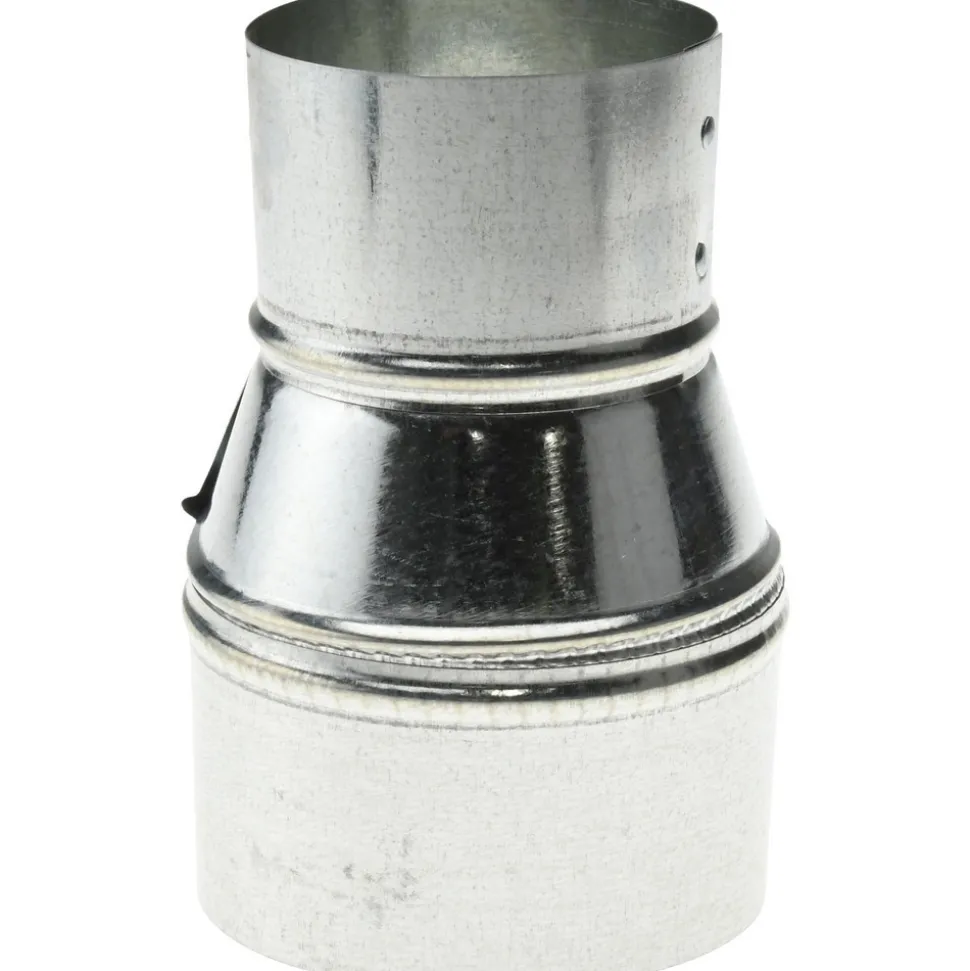 4" ID, 3" Reduced ID, Galvanized Duct Tapered Reducers w/o Crimp