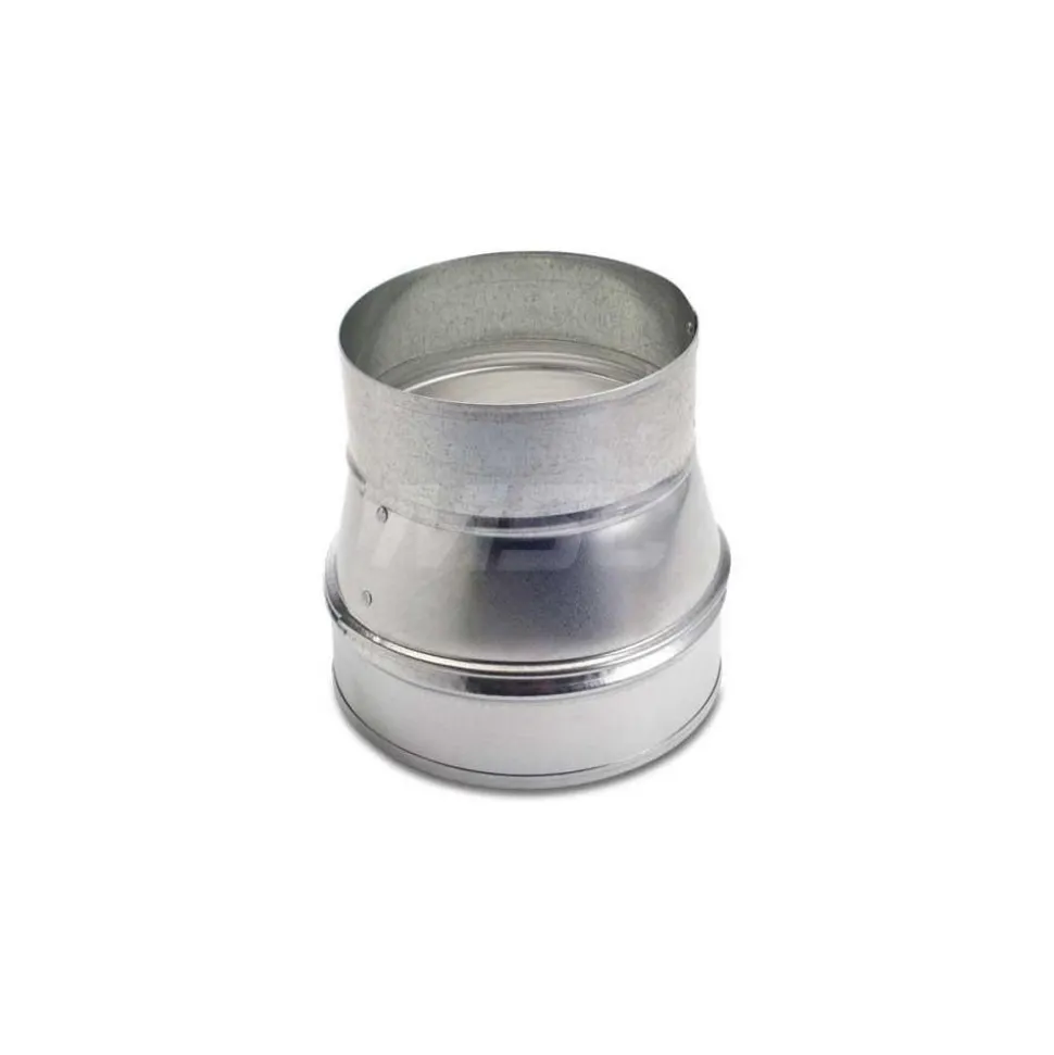 4" ID, 3" Reduced ID, Galvanized Duct Tapered Reducers w/o Crimp