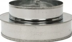 8" ID, 6" Reduced ID, Galvanized Duct Shortway Reducer Wo/Crimp