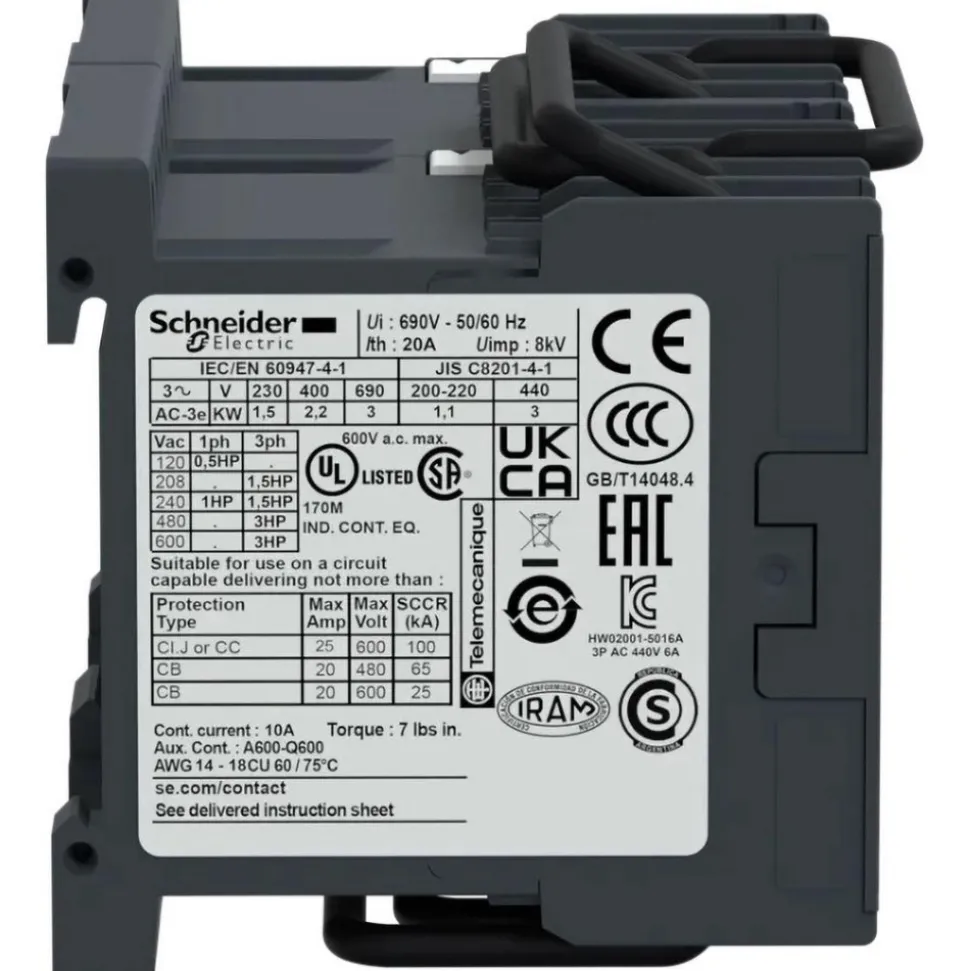 IEC Contactor: 3 Poles, NC