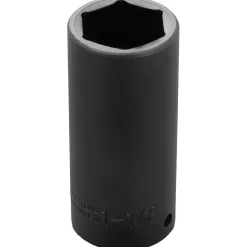 Impact Socket: 1/2" Drive, 1-1/8" Socket, Hex Drive